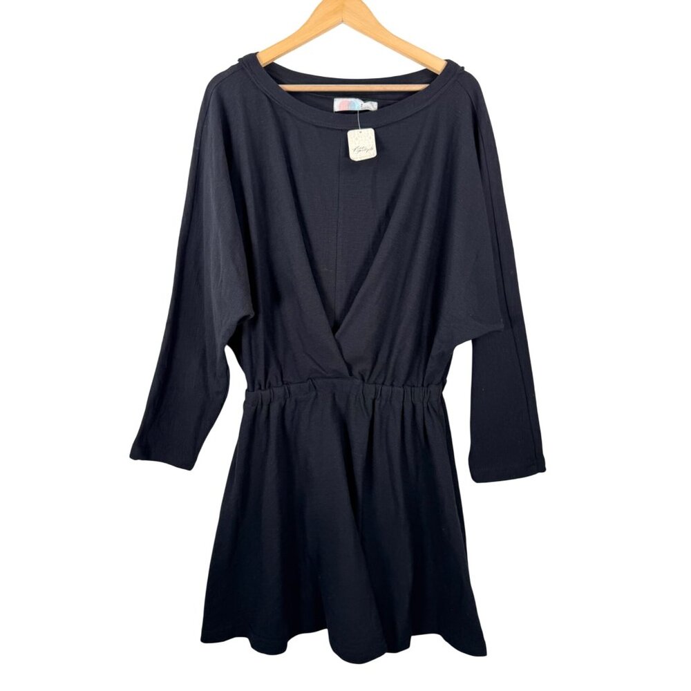 Free People Beach Santa Maria mini dress lagen boho black sz M‎